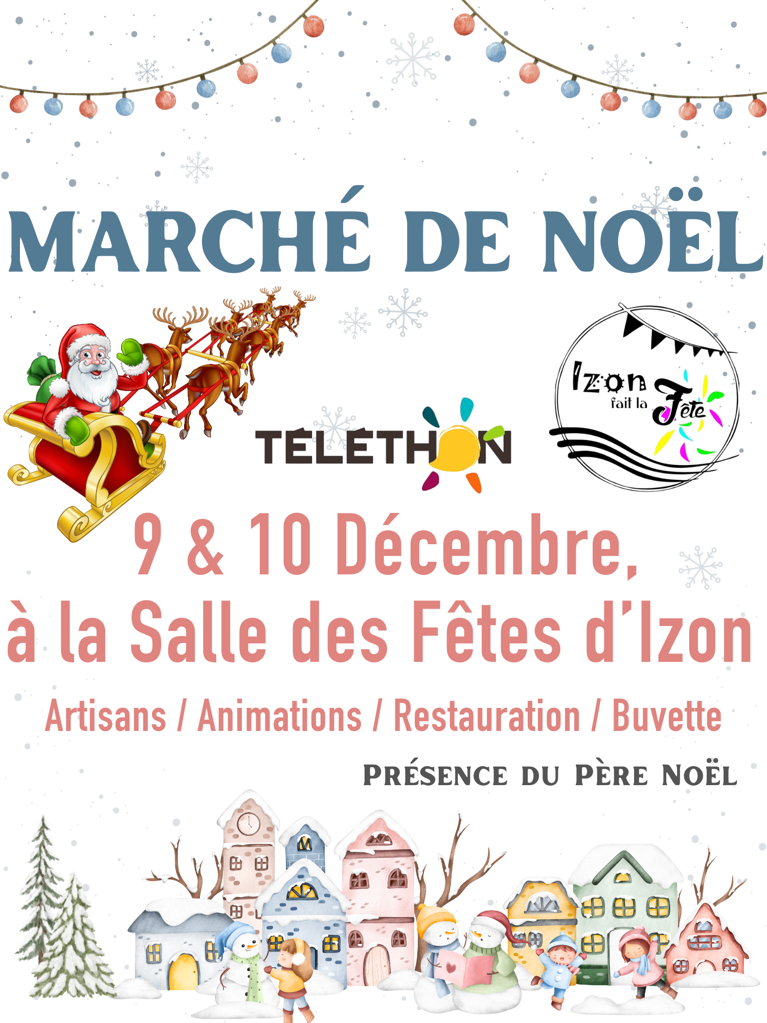 Marché de Noël et Téléthon - Mairie Izon